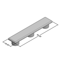 60-100-2 MODULAR SOLUTIONS POLYAMIDE PART END CAP 90MM X 18.5MM LIGHT GRAY
